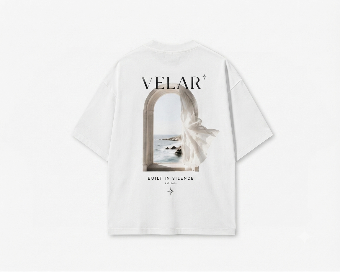 T-Shirt Oversize "Velar Silent Vista" – Édition Mer & Architecture