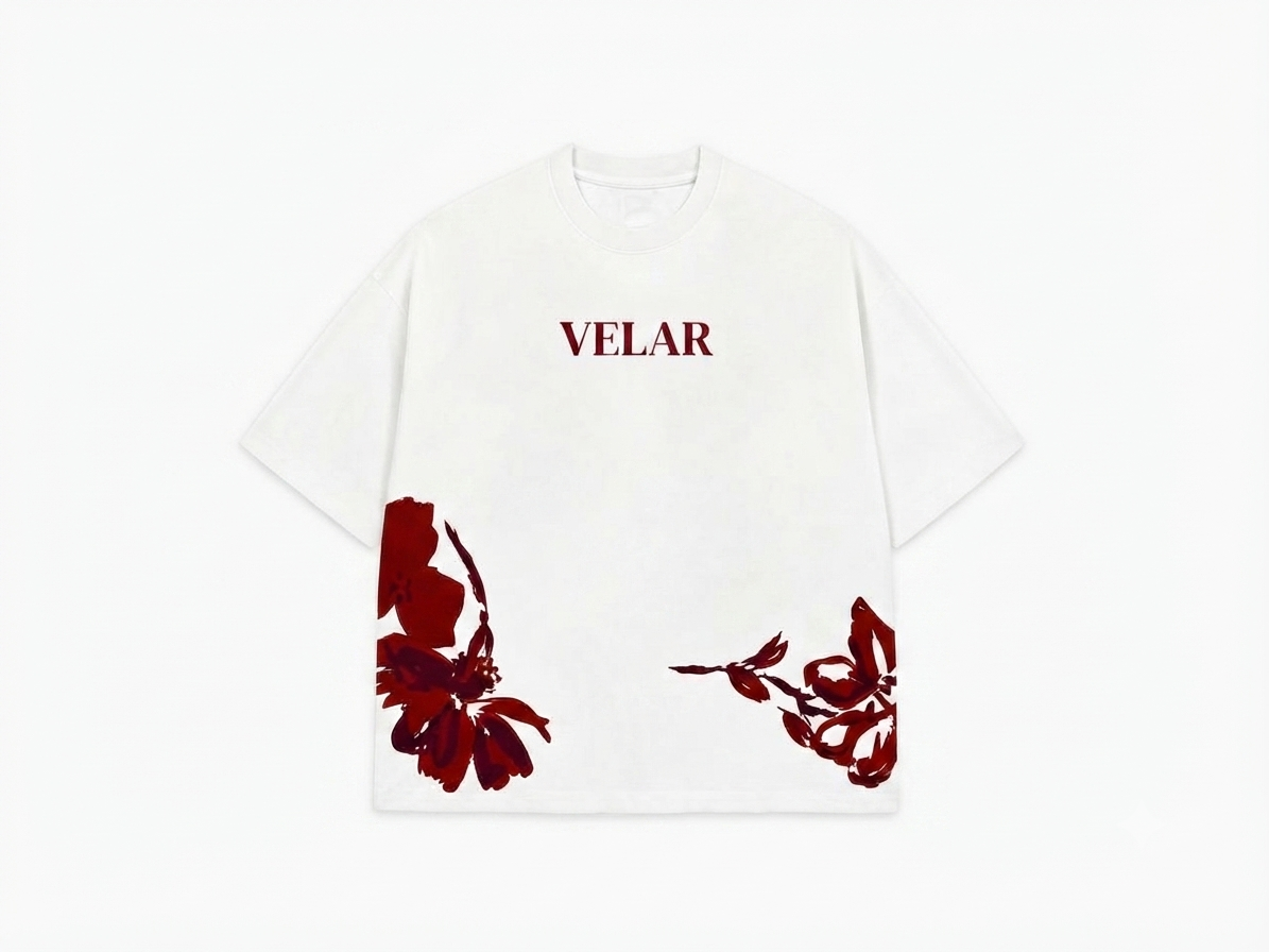 T-Shirt Oversize "Velar Ethereal Motion" – Édition Monochrome