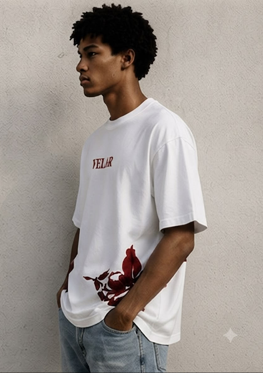 T-Shirt Oversize "Velar Ethereal Motion" – Édition Monochrome